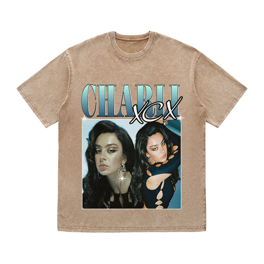 RDMCLOTHINGART tapestry hoodie CHARLI XCX HEAVY WEIGHT COTTON TEE-8856