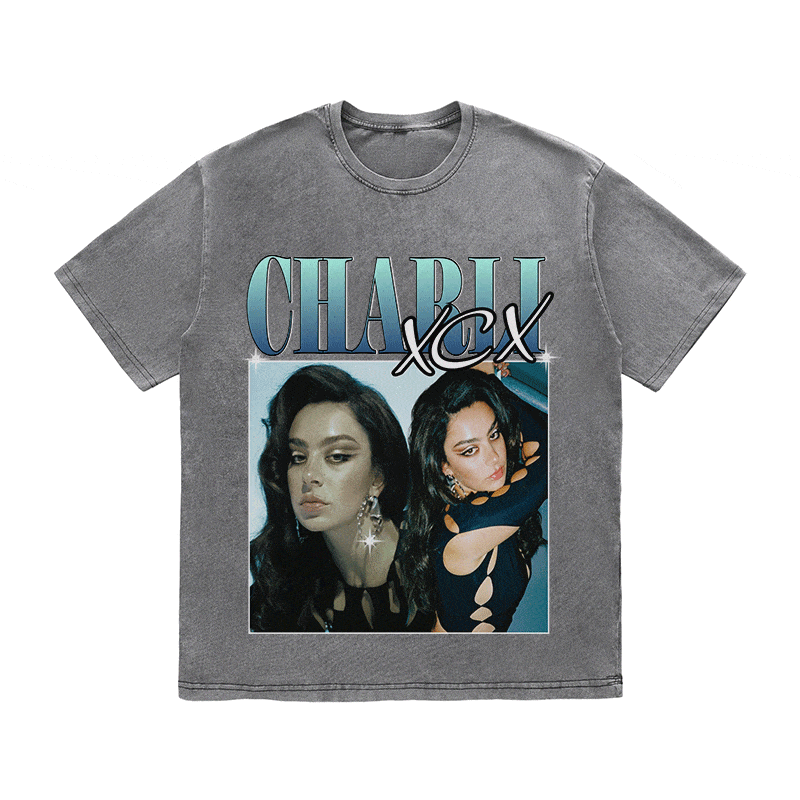 RDMCLOTHINGART tapestry hoodie CHARLI XCX HEAVY WEIGHT COTTON TEE-8856