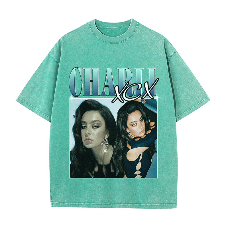 RDMCLOTHINGART tapestry hoodie CHARLI XCX HEAVY WEIGHT COTTON TEE-8856