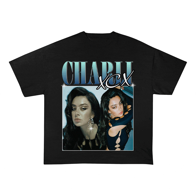 RDMCLOTHINGART tapestry hoodie CHARLI XCX HEAVY WEIGHT COTTON TEE-8856