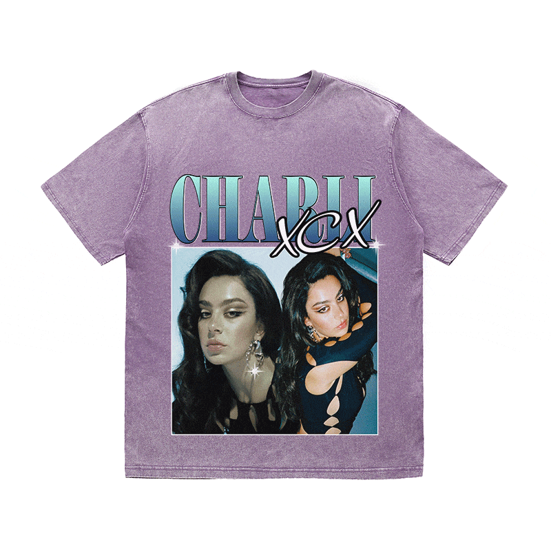 RDMCLOTHINGART tapestry hoodie CHARLI XCX HEAVY WEIGHT COTTON TEE-8856