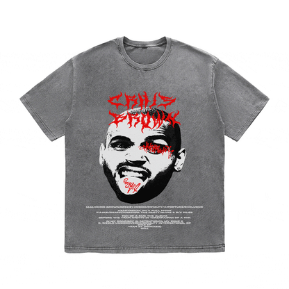 RDMCLOTHINGART tapestry hoodie CHRIS BROWN HEAVY WEIGHT COTTON TEE-8926