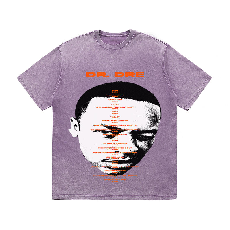 RDMCLOTHINGART tapestry hoodie DR. DRE HEAVY WEIGHT COTTON TEE-8929