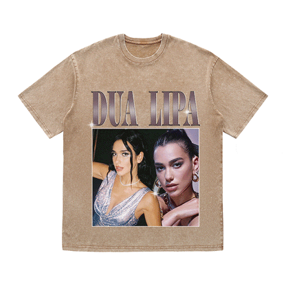 RDMCLOTHINGART tapestry hoodie DUA LIPA HEAVY WEIGHT COTTON TEE-8859