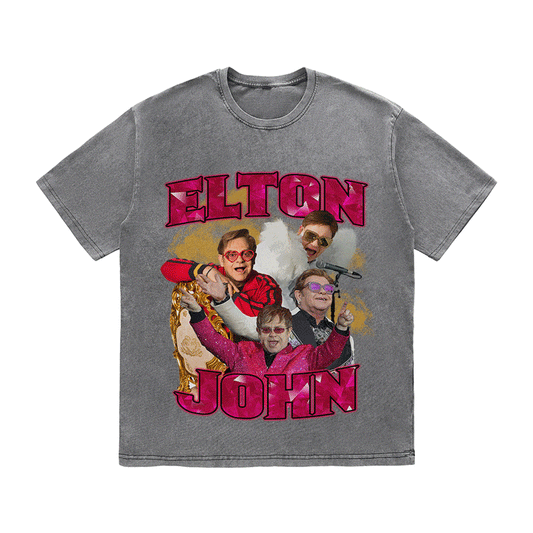 ELTON JOHN HEAVY WEIGHT COTTON TEE-9123