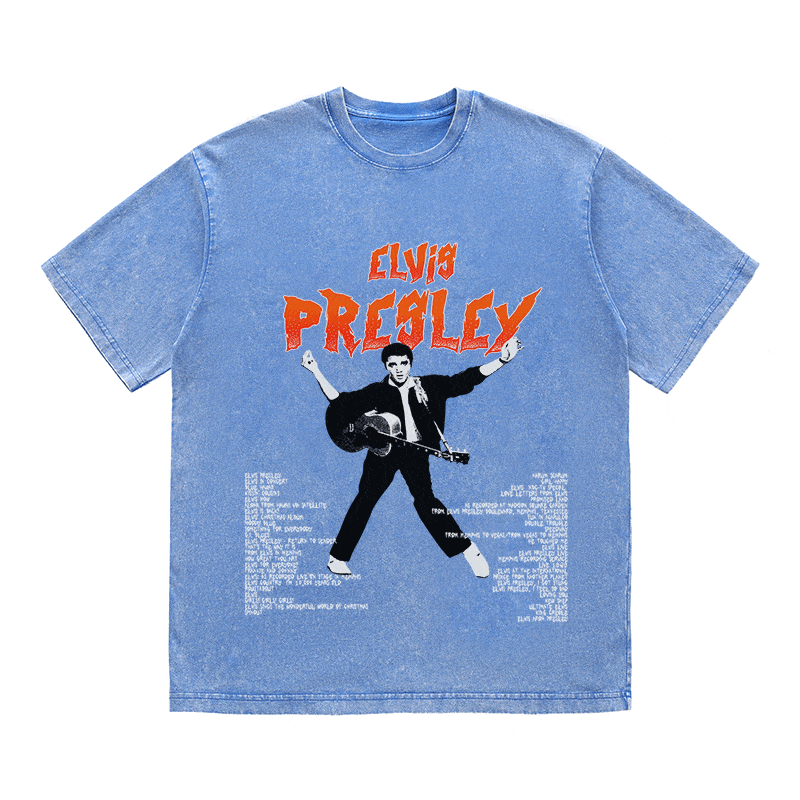 RDMCLOTHINGART tapestry hoodie ELVIS PRESLEY HEAVY WEIGHT COTTON TEE-8901