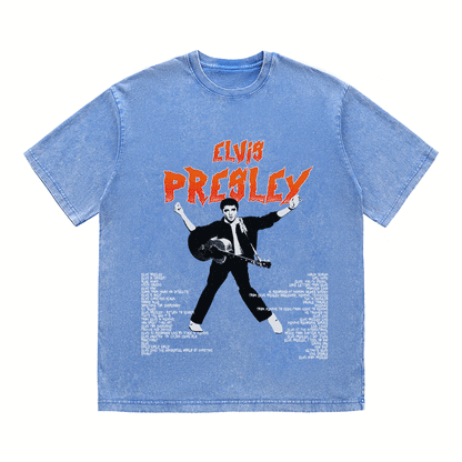 RDMCLOTHINGART tapestry hoodie ELVIS PRESLEY HEAVY WEIGHT COTTON TEE-8901