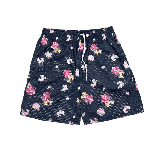 FLORAL MESH SHORTS-8785