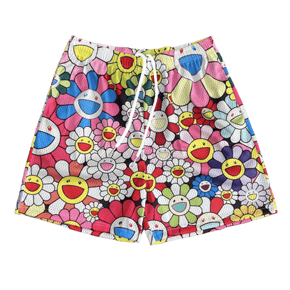 FLOWER MESH SHORTS-8622