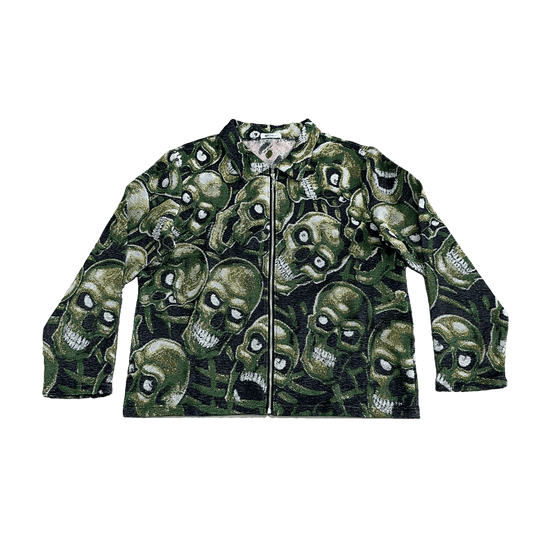 GREEN SKULL Tapestry JACKET