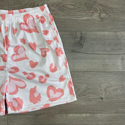 HEART MESH SHORTS-8618
