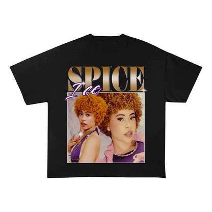 RDMCLOTHINGART tapestry hoodie ICE SPICE HEAVY WEIGHT COTTON TEE-8862