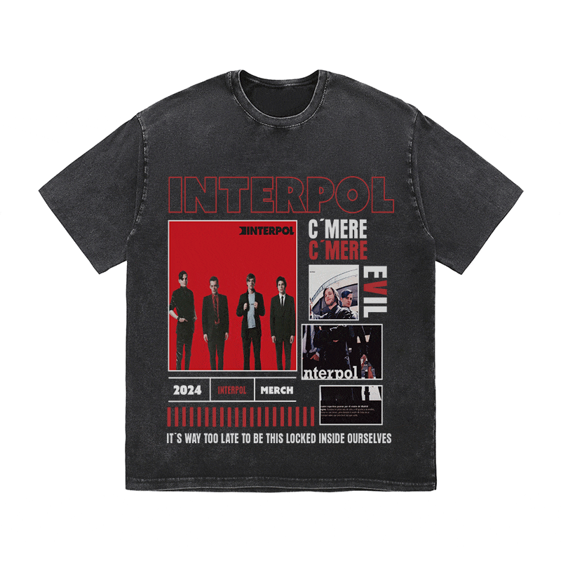 INTERPOL HEAVY WEIGHT COTTON TEE-9000