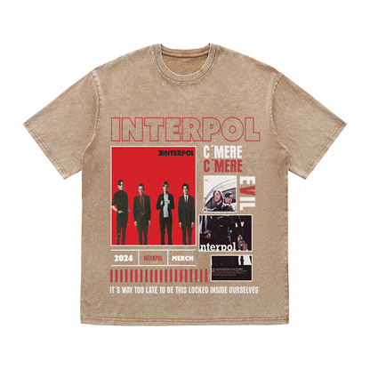 INTERPOL HEAVY WEIGHT COTTON TEE-9000
