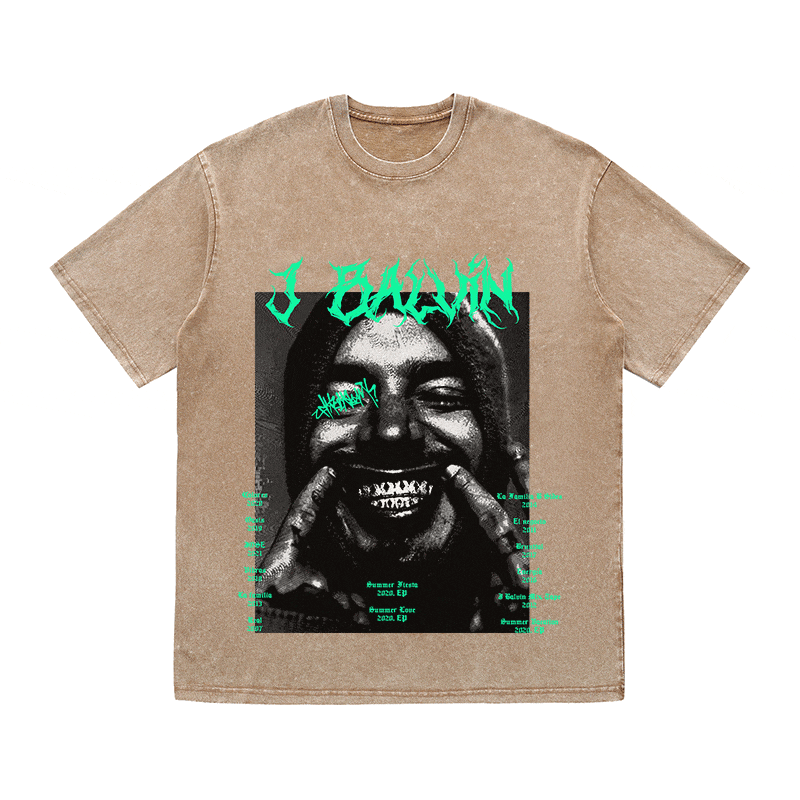 J BALVIN HEAVY WEIGHT COTTON TEE-8880