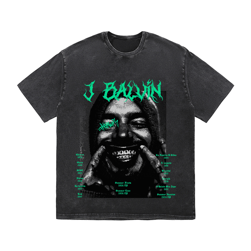 J BALVIN HEAVY WEIGHT COTTON TEE-8880