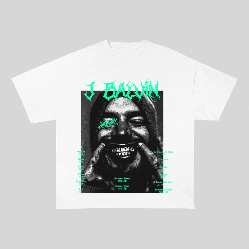 J BALVIN HEAVY WEIGHT COTTON TEE-8880