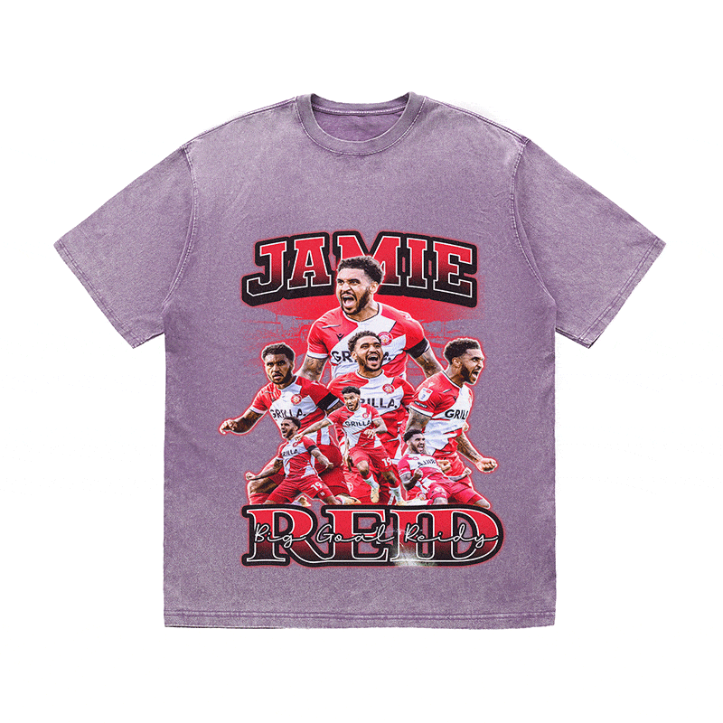 JAMIE RED HEAVY WEIGHT COTTON TEE-8961