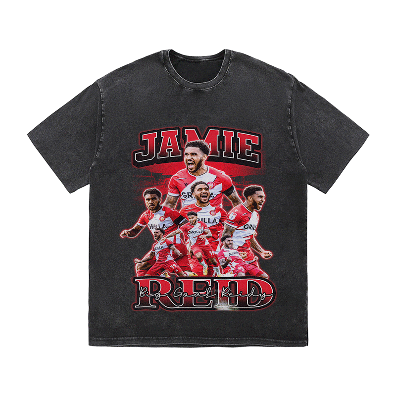 JAMIE RED HEAVY WEIGHT COTTON TEE-8961