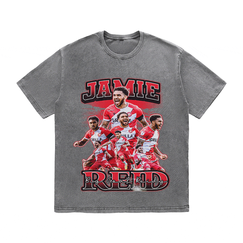 JAMIE RED HEAVY WEIGHT COTTON TEE-8961