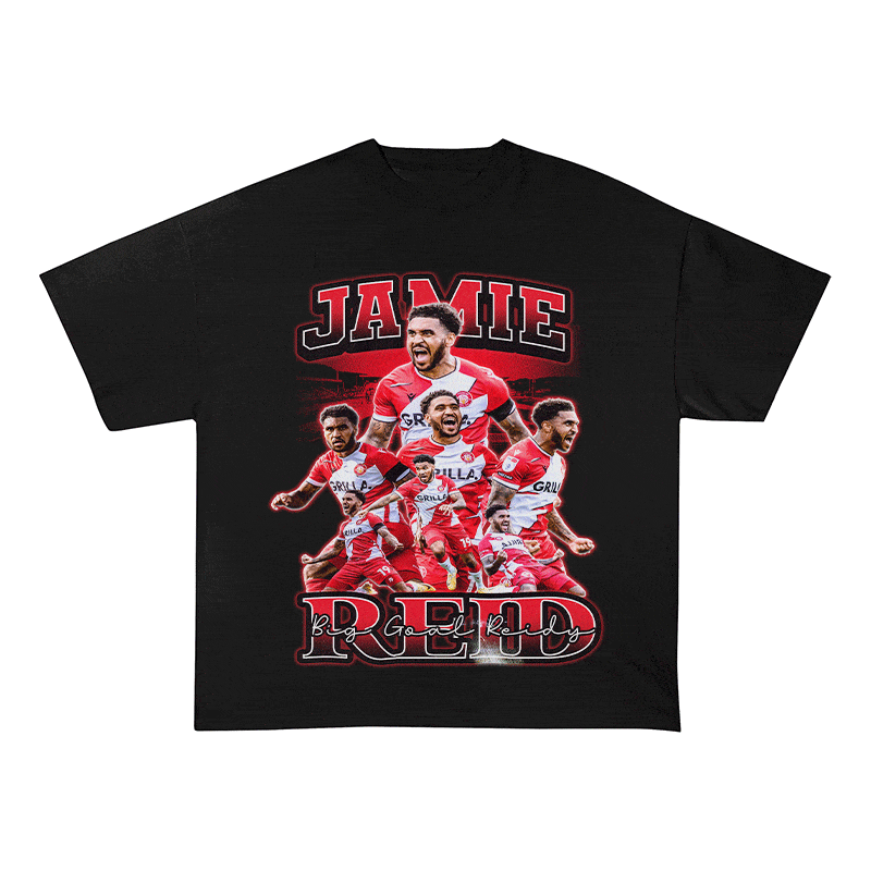 JAMIE RED HEAVY WEIGHT COTTON TEE-8961
