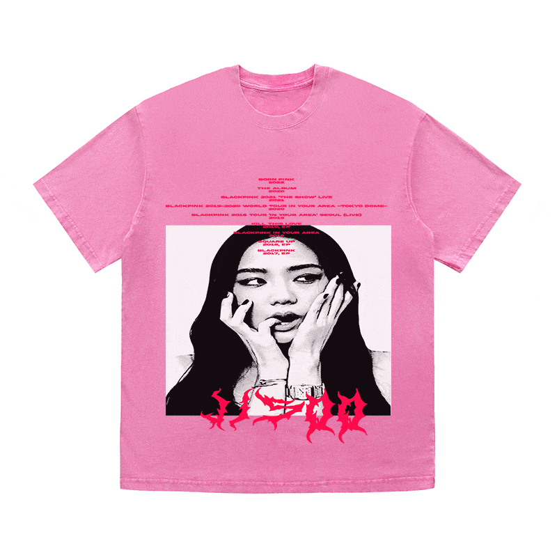 RDMCLOTHINGART tapestry hoodie JISOO HEAVY WEIGHT COTTON TEE-8907