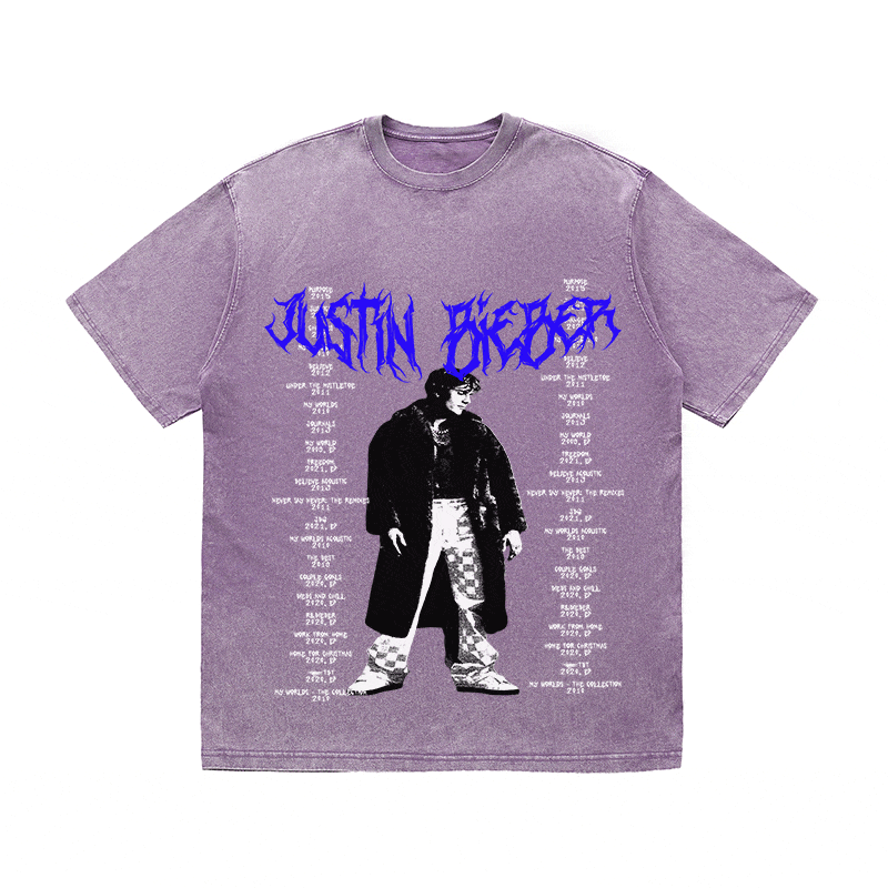 RDMCLOTHINGART tapestry hoodie JUSTIN BIEBER HEAVY WEIGHT COTTON TEE-8910