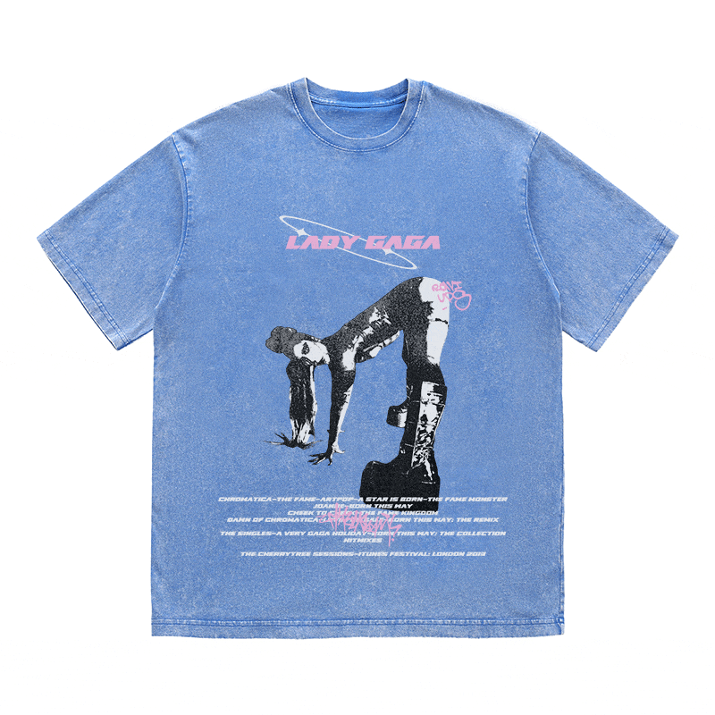 LADY GAGA HEAVY WEIGHT COTTON TEE-8936
