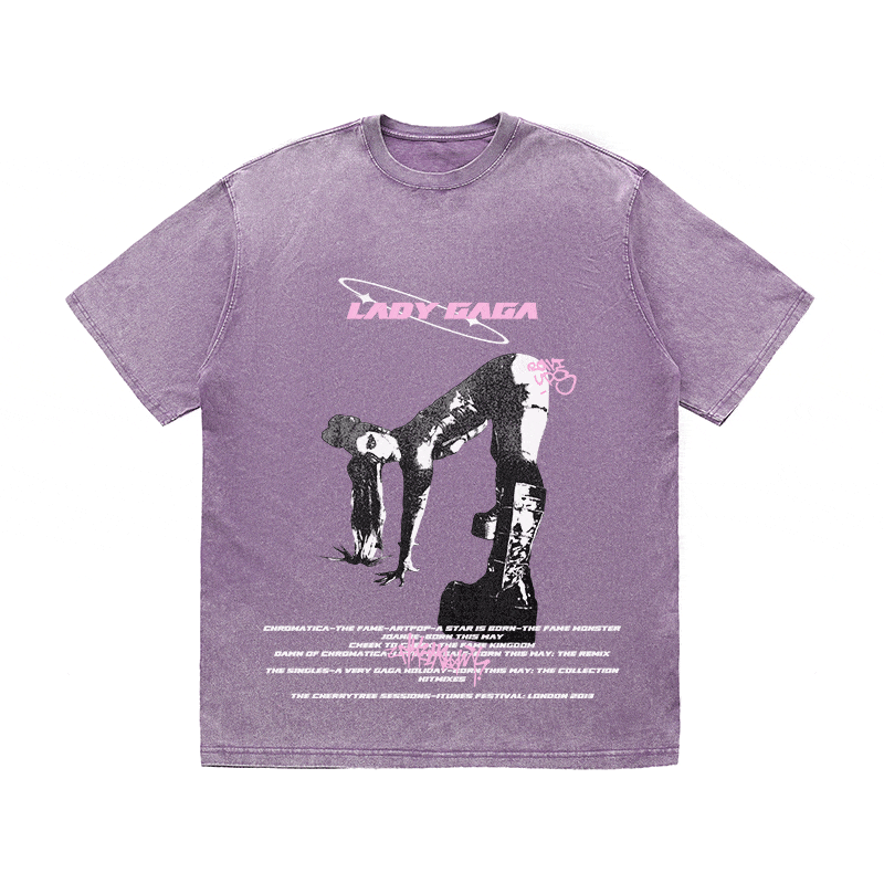 LADY GAGA HEAVY WEIGHT COTTON TEE-8936