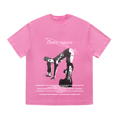 LADY GAGA HEAVY WEIGHT COTTON TEE-8936