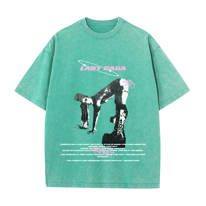 LADY GAGA HEAVY WEIGHT COTTON TEE-8936