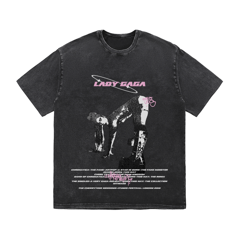 LADY GAGA HEAVY WEIGHT COTTON TEE-8936