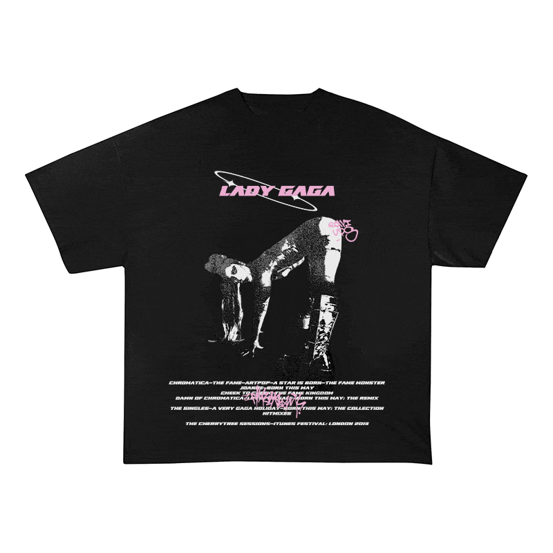 LADY GAGA HEAVY WEIGHT COTTON TEE-8936