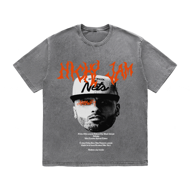 NICKY JAM HEAVY WEIGHT COTTON TEE-8943