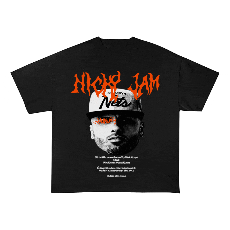 NICKY JAM HEAVY WEIGHT COTTON TEE-8943
