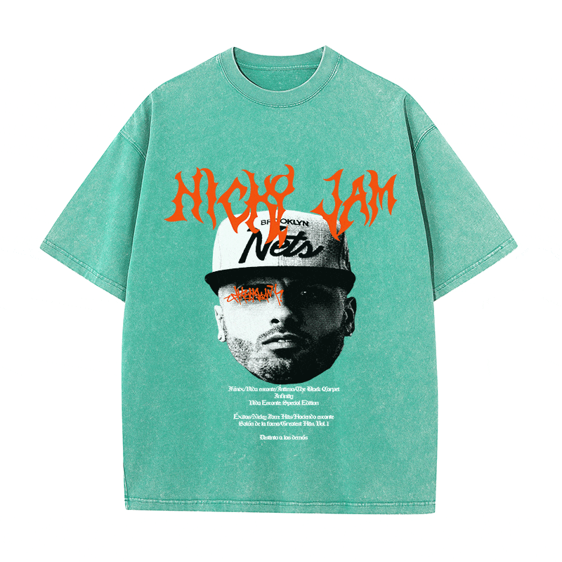 NICKY JAM HEAVY WEIGHT COTTON TEE-8943