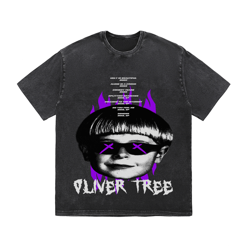 RDMCLOTHINGART tapestry hoodie OLIVER TREE HEAVY WEIGHT COTTON TEE-8890