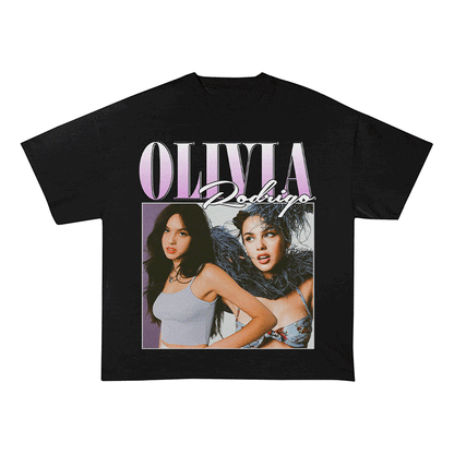 RDMCLOTHINGART tapestry hoodie OLIVIA  HEAVY WEIGHT COTTON TEE-8866
