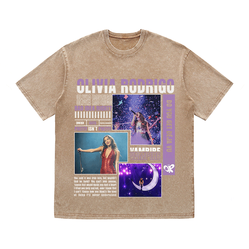 OLIVIA RODRIGO HEAVY WEIGHT COTTON TEE-9012