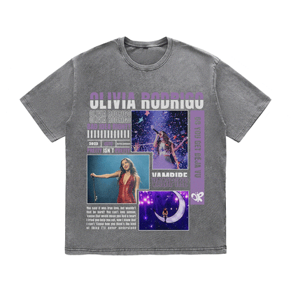 OLIVIA RODRIGO HEAVY WEIGHT COTTON TEE-9012