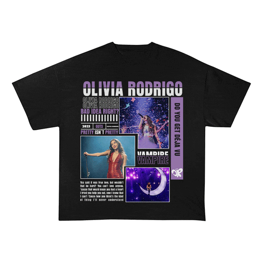 OLIVIA RODRIGO HEAVY WEIGHT COTTON TEE-9012