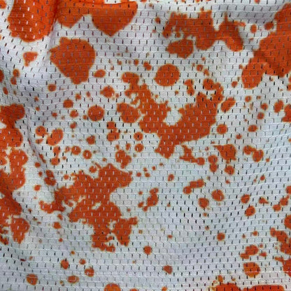 ORANGE PAINT MESH SHORTS-8796