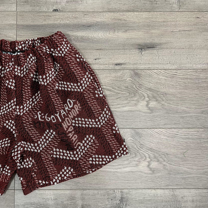 RED GY TAPESTRY SHORTS