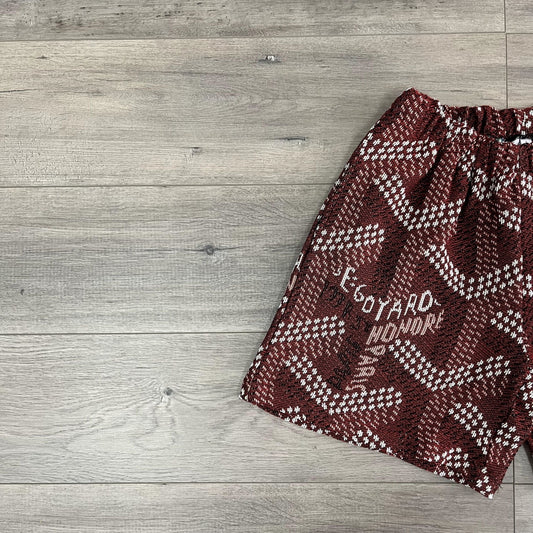 RED GY TAPESTRY SHORTS