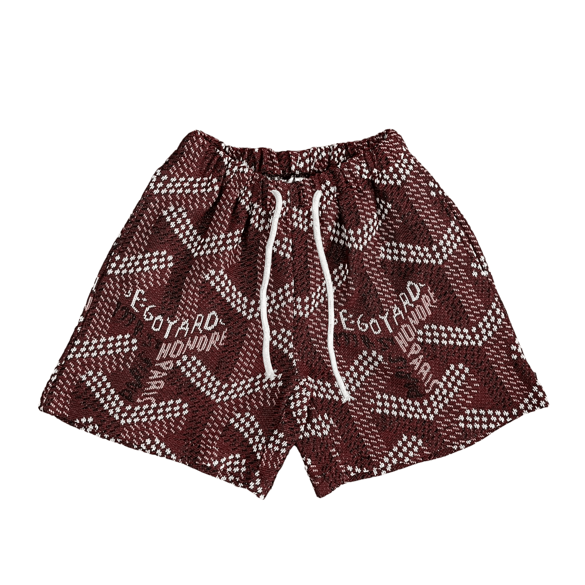 RED GY TAPESTRY SHORTS