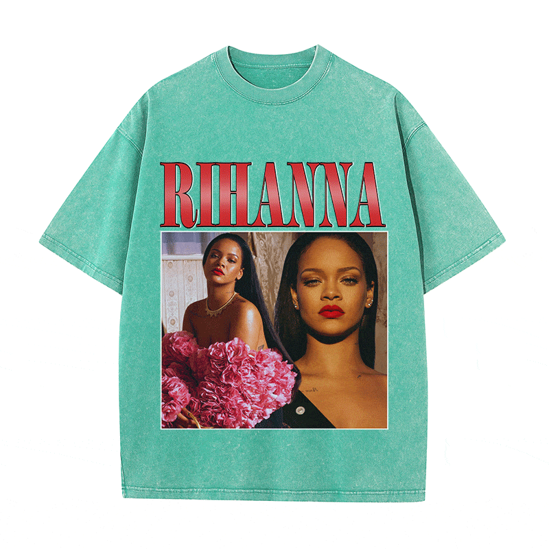 RDMCLOTHINGART tapestry hoodie RIHANNA HEAVY WEIGHT COTTON TEE-8868