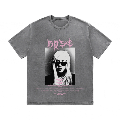RDMCLOTHINGART tapestry hoodie ROSE HEAVY WEIGHT COTTON TEE-8918