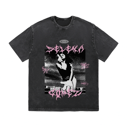 SELENA GOMEZ HEAVY WEIGHT COTTON TEE-8945