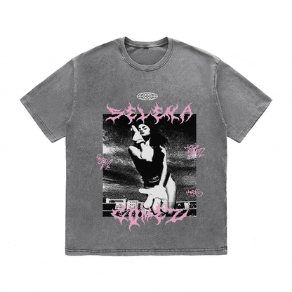 SELENA GOMEZ HEAVY WEIGHT COTTON TEE-8945