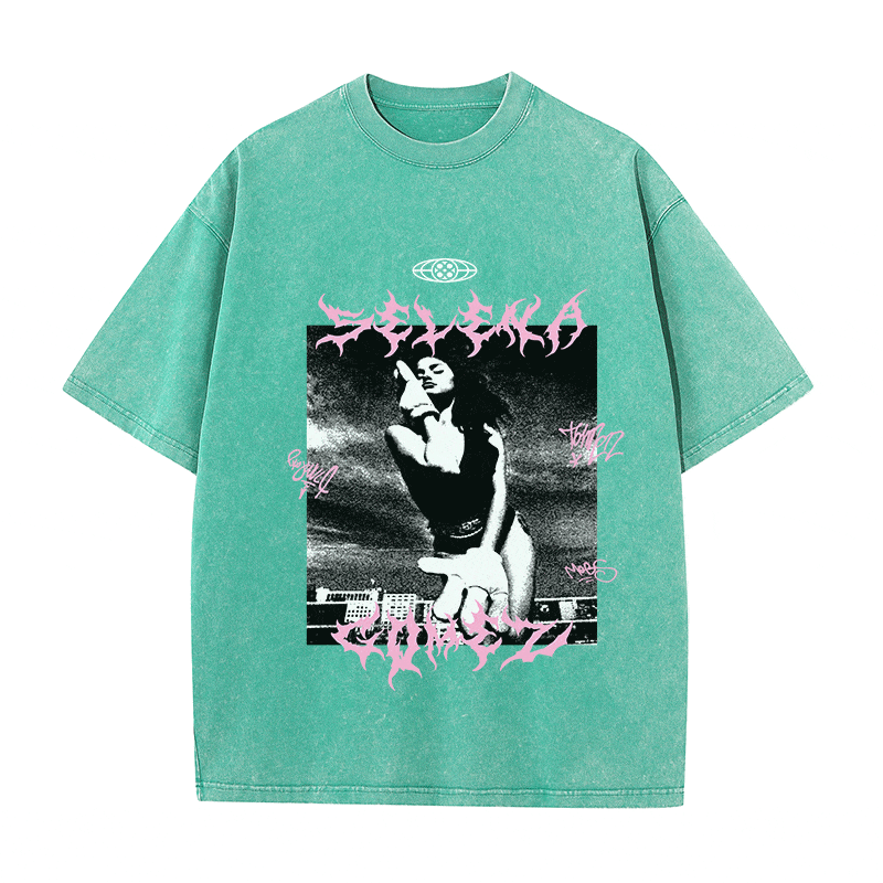 SELENA GOMEZ HEAVY WEIGHT COTTON TEE-8945